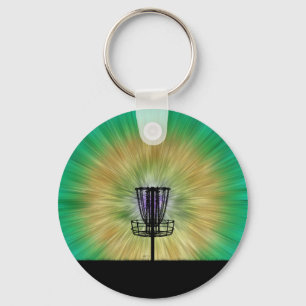 Tie Dye Disc Golf Basket Keychain