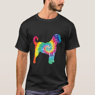 Tie Dye Dog Hippie Goldendoodle Retro Puppy T-Shirt