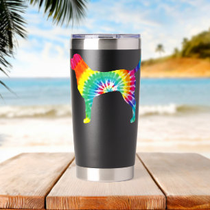 Tie Dye Dog Hippie Labrador Retro Insulated Tumbler