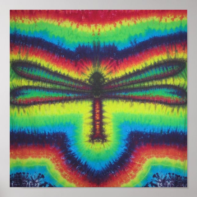 Tie Dye Dragonfly Poster (Front)