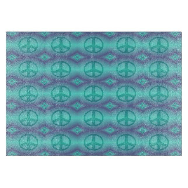 Tie Dye Effect Peace Sign Cutting Board (Front)