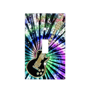 Tie-Dye Electric Guitar Lightswitch Cover