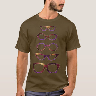 Tie Dye Eyeglasses In Various Shapes 1 T-Shirt