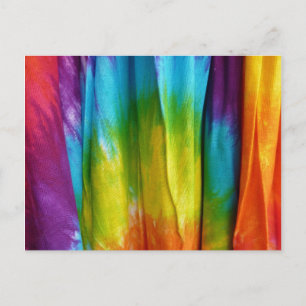 Tie-Dye Fabric Print Postcard