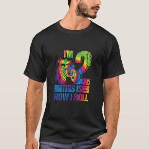 Tie Dye Farm Tractor I'm 2nd Birthday Party 2 Year T-Shirt