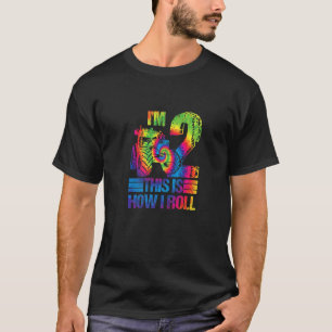 Tie Dye Farm Tractor I'm 2nd Birthday Party 2 Year T-Shirt