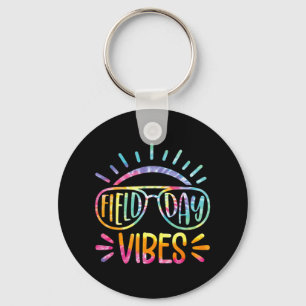 Tie Dye Field Day Vibes Last Day Of School Field D Keychain