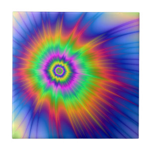 Tie Dye Fireball Tile