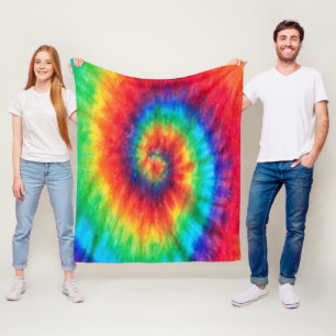 tie dye fleece blanket