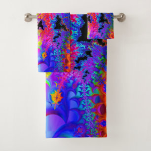 Tie Dye Fractal Bath Towel Set