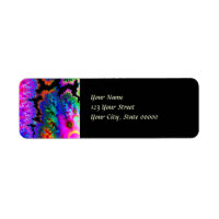 Tie Dye Fractal Return Address Labels
