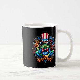 Tie-dye Frog Peace Sign Hippie 4th Of July Coffee Mug