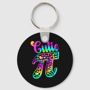 Tie Dye Funny Cutie Pie 3,14 Pi Number Symbol Math Keychain