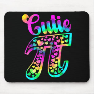 Tie Dye Funny Cutie Pie 3,14 Pi Number Symbol Math Mouse Pad
