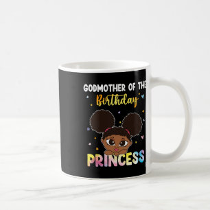 Tie Dye Godmother The Birthday Princess Black Hist Coffee Mug