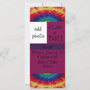 Tie Dye Graduation Party Invitation