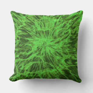 TIE DYE GREEN THROW PILLOW