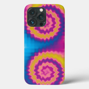 Tie dye groovy funky retro swirl colourful pattern iPhone 13 pro case