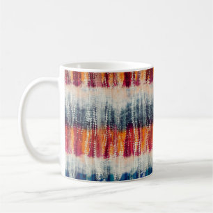 Tie dye grunge styled fabric simulation pattern coffee mug