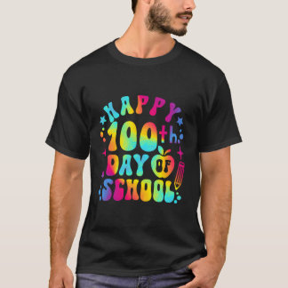 Tie Dye Happy 100Th Day Of School Students Kids Te T-Shirt