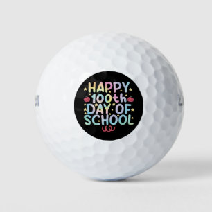 Tie Dye Happy 100th Day Of School Teacher Student Golf Balls