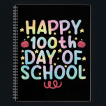 Tie Dye Happy 100th Day Of School Teacher Student  Notebook<br><div class="desc">Tie Dye Happy 100th Day Of School Teacher Student 100 Days T-Shirt</div>