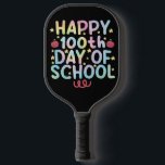 Tie Dye Happy 100th Day Of School Teacher Student  Pickleball Paddle<br><div class="desc">Tie Dye Happy 100th Day Of School Teacher Student 100 Days T-Shirt</div>