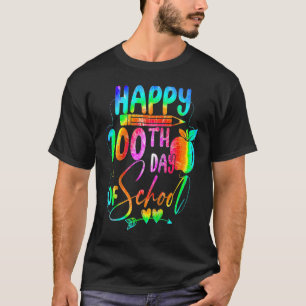 Tie Dye Happy 100th Day Of School Teacher Student T-Shirt