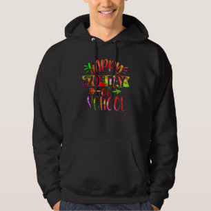 Tie Dye Happy 120th Day Of School Teacher Student Hoodie