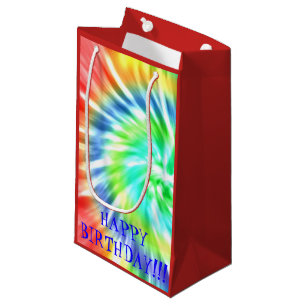 Tie Dye Happy Birthday Gift Bag