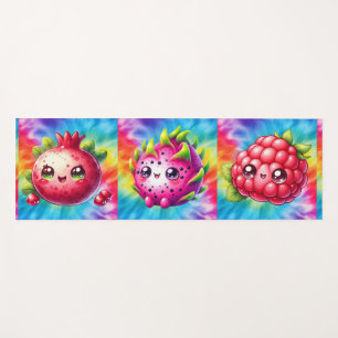 Tie-Dye Happy Dragon Fruit Yoga Mat