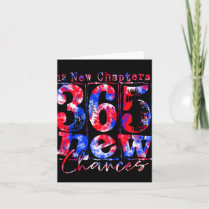 Tie-dye Happy New Years 12 New Chapters 365 New Ch Card