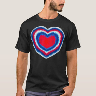 Tie Dye Heart 4th of July Patriotic Fourth of July T-Shirt