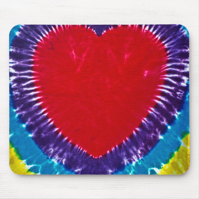 Tie Dye Heart Mouse Pad (Front)