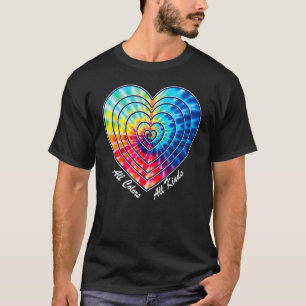 Tie Dye Heart Tye Dye Valentines Groovy Retro 60s T-Shirt