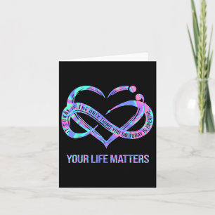 Tie Dye Heart Your Life S Suicide Prevention Aware Card