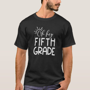 Tie Dye Hello 5th Fifth Grade Teacher Student Back T-Shirt