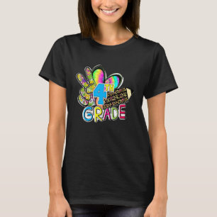 Tie Dye Hello Fourth 4th Grade First Day Of School T-Shirt