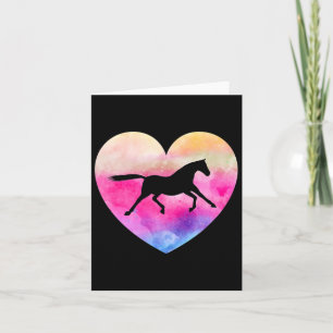 Tie Dye Horse Funny Horseback Riding Hippie Costum Card