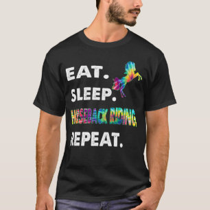 Tie Dye Horse Tie Dyed Eat Sleep Horseback Riding  T-Shirt