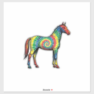 Tie Dye Horse Vintage Engraving Vector Art
