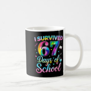 Tie Dye I Survived 67 Days Of School Funny Six Sev Coffee Mug