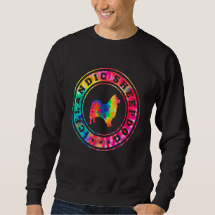 Tie Dye Icelandic Sheepdog Dog Mom Dad Pet Sweatshirt