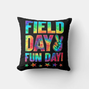 Tie Dye I'm Just Here For Field Day 2022 Teacher S Throw Pillow