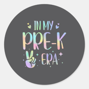 Tie Dye In My Pre-k Era Classic Round Sticker