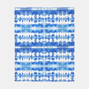 Tie dye indigo shibori blanket