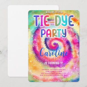 Tie Dye Invitation Anniversaire