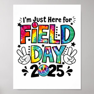 Tie Dye Just Here For Field Day 2025 Peace Sign Te