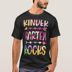 Tie Dye Kindergarten Rocks  Back To School Teacher T-Shirt
