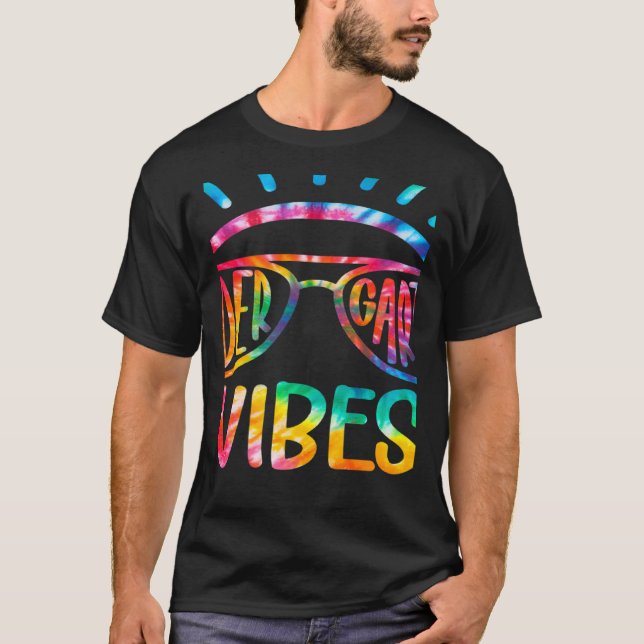 Tie Dye Kindergarten Vibes Student Teacher Back to T-Shirt (Front)